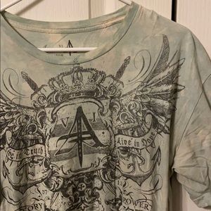 Pale Green Aqua Shirt Sleeve T-Shirt (L)